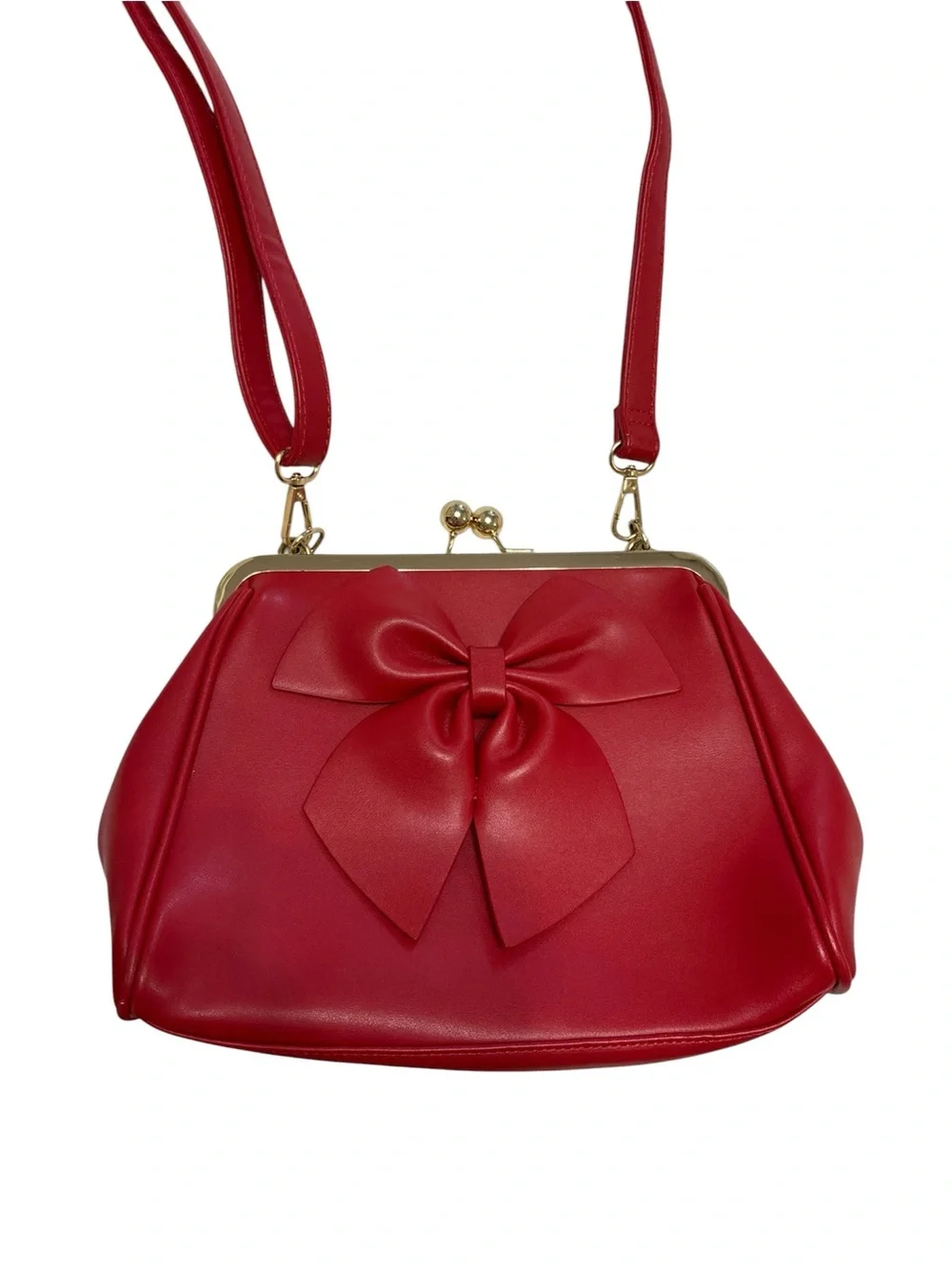 Vintage Rockin Robin Red Bow Frame Bag